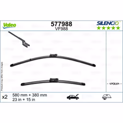 Balai d'essuie-glace VALEO 577988, Silencio, 580+380mm, Avant, 2 pièce