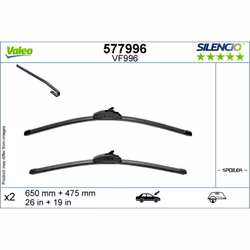 Balais d'essuie-glace plats VALEO VAL577996