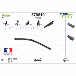 Balai d'essuie-glace VALEO 578510, HydroConnect HF58, 580mm, Avant, 1 pièce - Vue supplémentaire 5