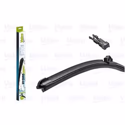 Balai d'essuie-glace; VALEO; HYDROCONNECT; 600 avant Sans Cadre pour véhicules avec direction à gauche 24 Fixation par croche ...