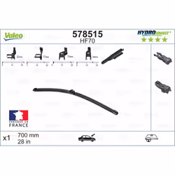 Balai d'essuie-glace VALEO 578515, HydroConnect HF70, 700mm, Avant, 1 pièce - Vue supplémentaire 5