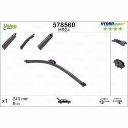 Balai d'essuie-glace VALEO 578560, HydroConnect HR24, 240mm, Arrière, 1 pièce - Vue supplémentaire 4
