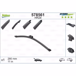 Balai d'essuie-glace VALEO 578561, HydroConnect HR28, 280mm, Arrière, 1 pièce - Vue supplémentaire 4