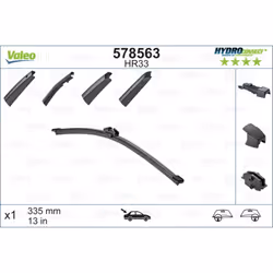 Balai d'essuie-glace VALEO 578563, HydroConnect HR33, 335mm, Arrière, 1 pièce - Vue supplémentaire 4