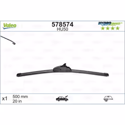 Balai d'essuie-glace VALEO 578574, HydroConnect HU50, 500mm, Avant, 1 pièce - Vue supplémentaire 4