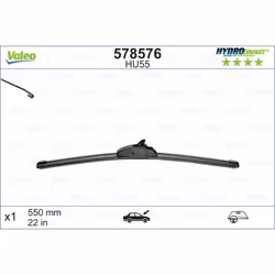 Balai d'essuie-glace VALEO 578576, HydroConnect Hu55, 550mm, Avant, 1 pièce - Vue supplémentaire 4