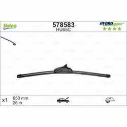 Balai d'essuie-glace VALEO 578583, HydroConnect HU65C, 650mm, Avant, 1 pièce - Vue supplémentaire 4
