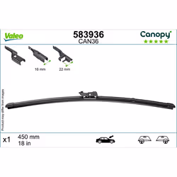 Balai d'essuie-glace CANOPY VALEO 583936