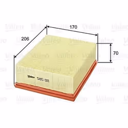Filtre à air - VALEO - 585011 - FLT AIR CIT XSARA PICASSO PEUG 206 2.0
