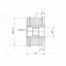 Poulie roue libre, alternateur VALEO 588003 - Vue supplémentaire 4