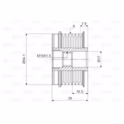 Poulie roue libre, alternateur VALEO 588006 - Vue supplémentaire 4