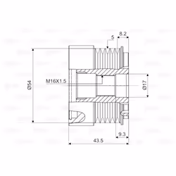 Poulie roue libre, alternateur VALEO 588007 - Vue supplémentaire 4