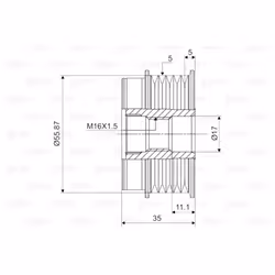 Poulie roue libre, alternateur VALEO 588008 - Vue supplémentaire 4