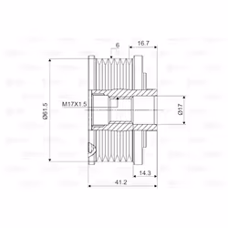 Poulie roue libre, alternateur VALEO 588009 - Vue supplémentaire 4