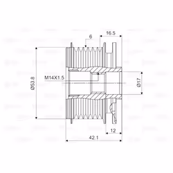 Poulie roue libre, alternateur VALEO 588011 - Vue supplémentaire 4