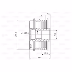 Poulie roue libre, alternateur VALEO 588013 - Vue supplémentaire 4