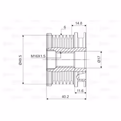 Poulie roue libre, alternateur VALEO 588016 - Vue supplémentaire 4