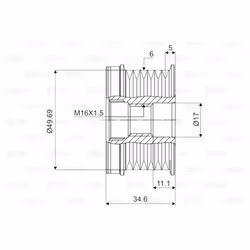 Poulie roue libre, alternateur VALEO 588018 - Vue supplémentaire 4