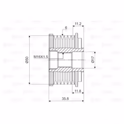 Poulie roue libre, alternateur VALEO 588019 - Vue supplémentaire 4