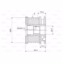 Poulie roue libre, alternateur VALEO 588020 - Vue supplémentaire 4