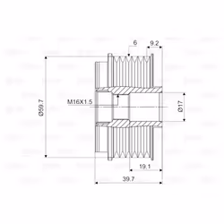 Poulie roue libre, alternateur VALEO 588021 - Vue supplémentaire 4