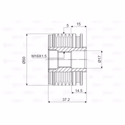 Poulie roue libre, alternateur VALEO 588025 - Vue supplémentaire 4