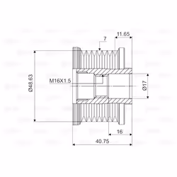 Poulie roue libre, alternateur VALEO 588027 - Vue supplémentaire 4