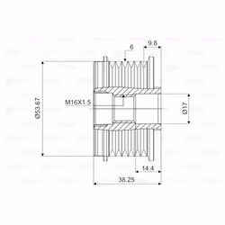 Poulie roue libre, alternateur VALEO 588028 - Vue supplémentaire 4