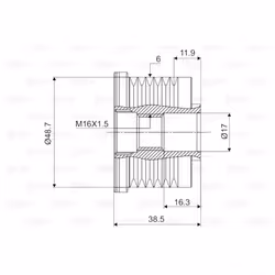 Poulie roue libre, alternateur VALEO 588029 - Vue supplémentaire 4