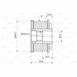 Poulie roue libre, alternateur VALEO 588030 - Vue supplémentaire 4