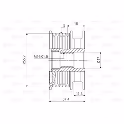 Poulie roue libre, alternateur VALEO 588035 - Vue supplémentaire 4