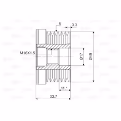 Poulie roue libre, alternateur VALEO 588036 - Vue supplémentaire 4