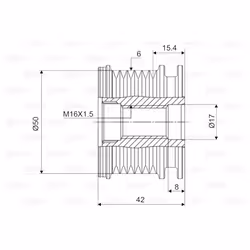 Poulie roue libre, alternateur VALEO 588039 - Vue supplémentaire 4