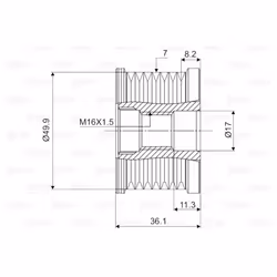 Poulie roue libre, alternateur VALEO 588040 - Vue supplémentaire 4