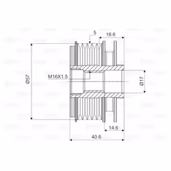 Poulie roue libre, alternateur VALEO 588043 - Vue supplémentaire 4