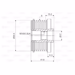 Poulie roue libre, alternateur VALEO 588047 - Vue supplémentaire 4