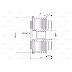 Poulie roue libre, alternateur VALEO 588050 - Vue supplémentaire 4