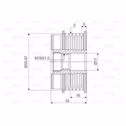 Poulie roue libre, alternateur VALEO 588051 - Vue supplémentaire 4