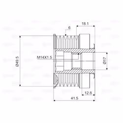 Poulie roue libre, alternateur VALEO 588054 - Vue supplémentaire 4