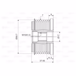 Poulie roue libre, alternateur VALEO 588057 - Vue supplémentaire 4
