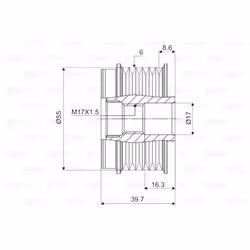 Poulie roue libre, alternateur VALEO 588058 - Vue supplémentaire 4