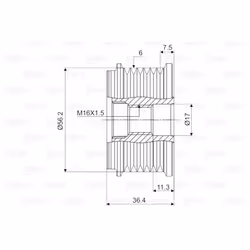 Poulie roue libre, alternateur VALEO 588059 - Vue supplémentaire 4