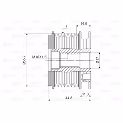 Poulie roue libre, alternateur VALEO 588060 - Vue supplémentaire 4
