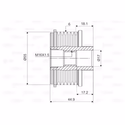 Poulie roue libre, alternateur VALEO 588061 - Vue supplémentaire 4