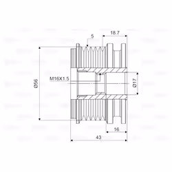Poulie roue libre, alternateur VALEO 588066 - Vue supplémentaire 4