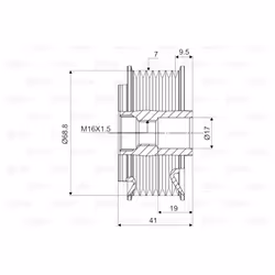 Poulie roue libre, alternateur VALEO 588075 - Vue supplémentaire 4