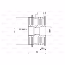 Poulie roue libre, alternateur VALEO 588080 - Vue supplémentaire 4