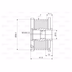 Poulie roue libre, alternateur VALEO 588082 - Vue supplémentaire 4