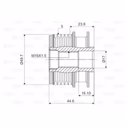 Poulie roue libre, alternateur VALEO 588085 - Vue supplémentaire 4