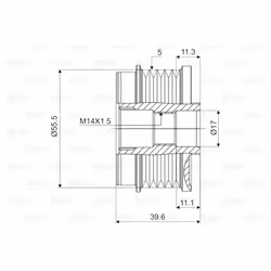 Poulie roue libre, alternateur VALEO 588086 - Vue supplémentaire 4